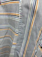New Men’s Tem Tex Blue Stripe Long Sleeve Pearl Snap 16 X 33 Large R-16