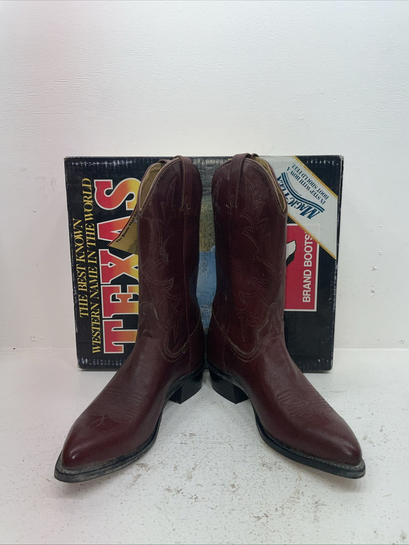 New Men’s Red Texas Brand Cowboy Boots. 7963 10.5 10 1/2 D. 7-84