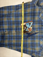 New Women’s Panhandle Slim Blue Plaid Long Sleeve Pearl Snap Size 30 KK-91