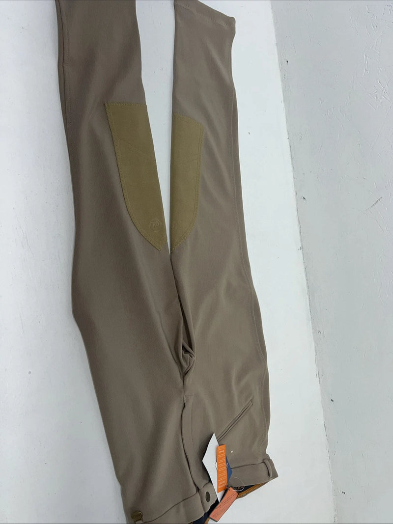 New Women’s Tan Ovation Low Rise English Riding Breeches. 34 R D-82 