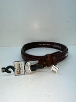 New Brown Genuine Leather Nocona Tooled 26” Belt #2420002 Z-42