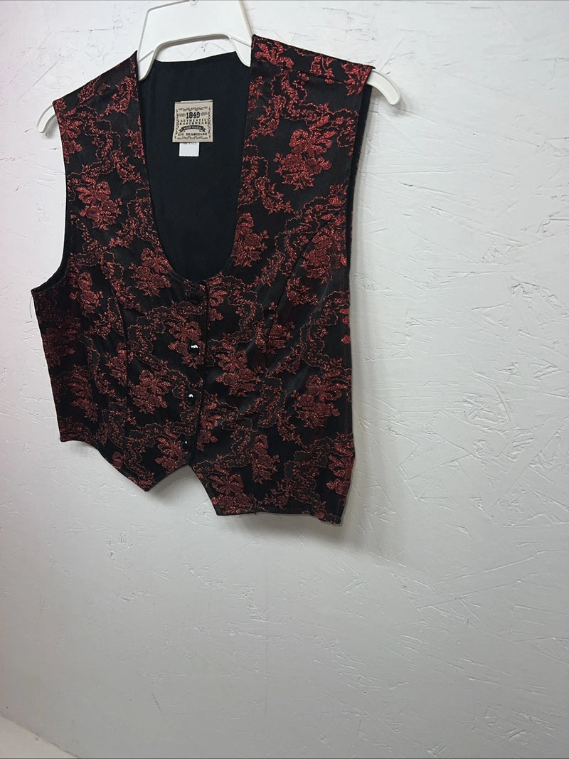New Women’s 1849 Authentic Ranchwear Red Western Show Vest Medium WW-77