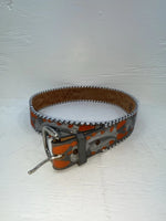 New Gray Genuine Leather Kentucky Orange Tooled 30” Belt #82005 JJ-166