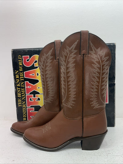 New Men’s Brown Texas Brand Cowboy Boots. 4501 9 M. 4-50