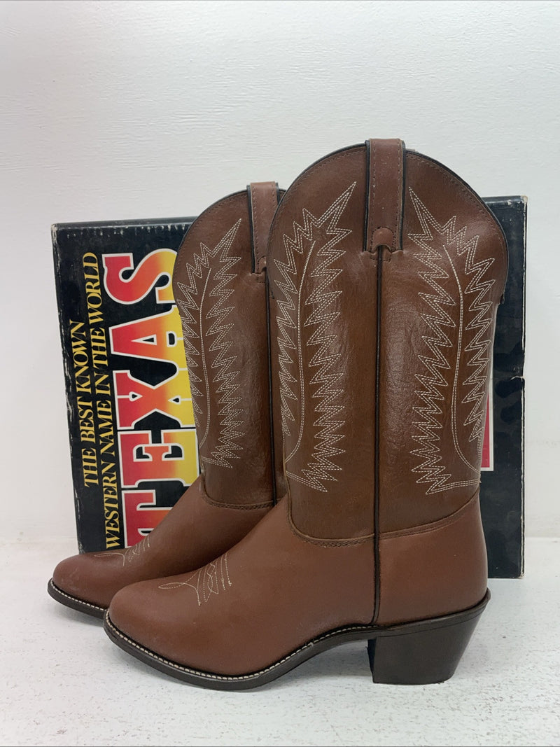 New Men’s Brown Texas Brand Cowboy Boots. 4501 9 M. 4-50