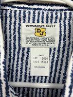 New Men’s Dickson Jenkins Blue White Stripe Long Sleeve Pearl Snap Medium T-90