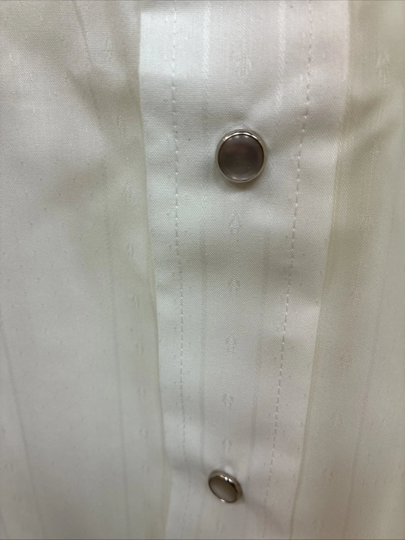 New Men’s Panhandle Slim Yellow Long Sleeve Strip Pearl Snap XL J-47