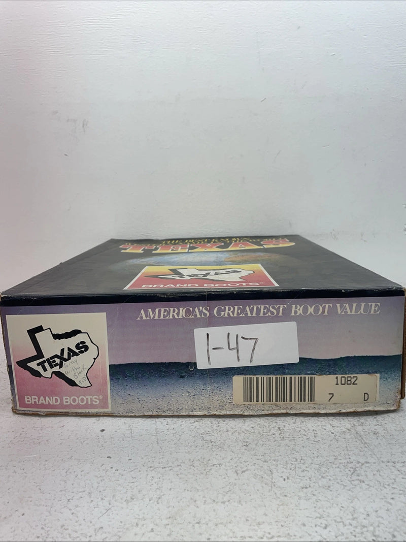 New Men’s Gray Texas Brand Cowboy Boots. 1028 7 D. 1-47