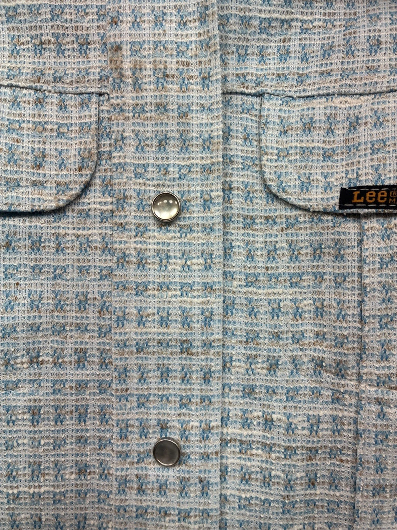 New Women’s Lee Blue Design Long Sleeve Button Up Jacket Size 11 KK-42