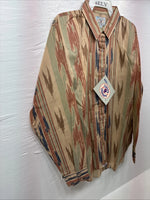 New Men’s Country Charmers Multicolor Camo Print Long Sleeve Pearl Snap XL M-93