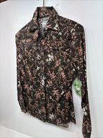 New Women’s Dickson Jenkins Floral Long Sleeve Pearl Snap Size 36 MM-49