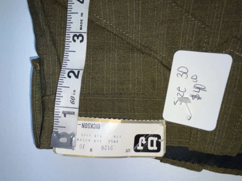 New Vintage Green Dickson Jenkins Polyester Pants #2126 3B-15
