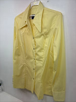 New Women’s Panhandle Slim Yellow Long Sleeve Pearl Snap 14 Medium II-82