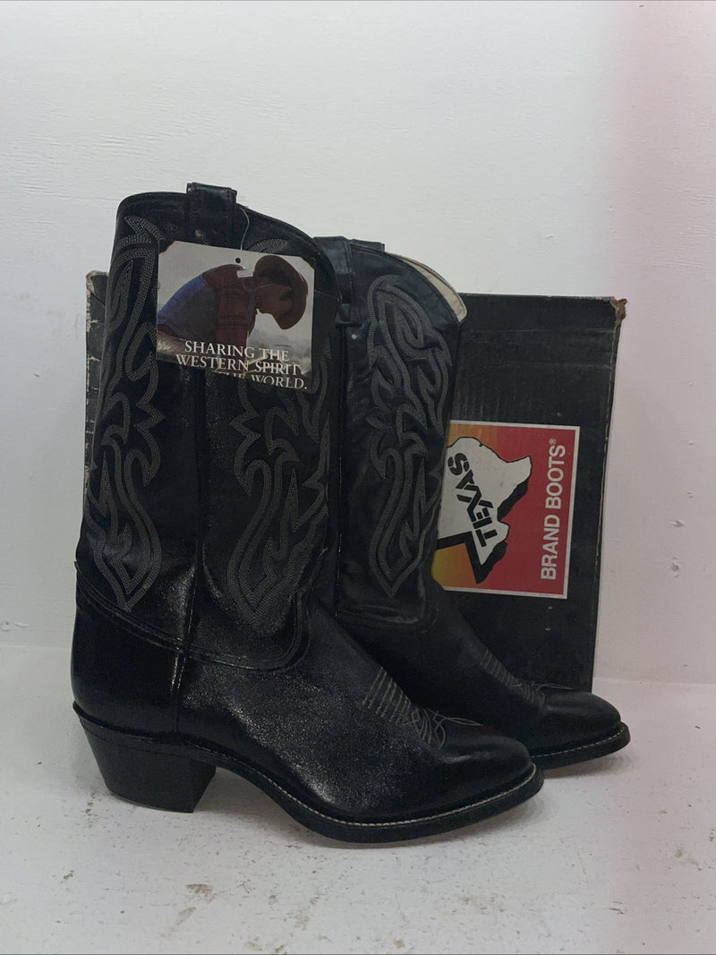 New Men’s Black Texas Brand Cowboy Boots. 7800 11 D. 9-71