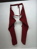 NOS Red Show Chaps With Fringe Adjustable Waist 38” L-34