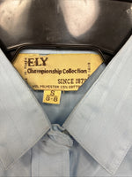 New Women’s ELY Champion Blue Long Sleeve Pearl Snap Size Small TT-135