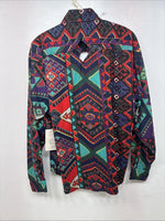 New Women’s Mine & Bills Designed Long Sleeve Button Up Size Small TT-47