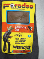 New Boys Grey Wrangler Pro Rodeo Cowboy Cut Denim Jeans. 10/23 B-29