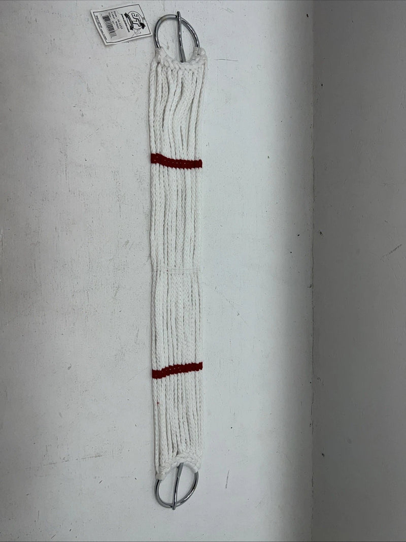 New Tough 1 White Red Mohair Cord Girth 33” #59-1233 BB-22