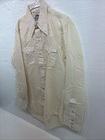New Men’s Miller Yellow Stripe Long Sleeve Pearl Snap 16 X 35 Large V-115