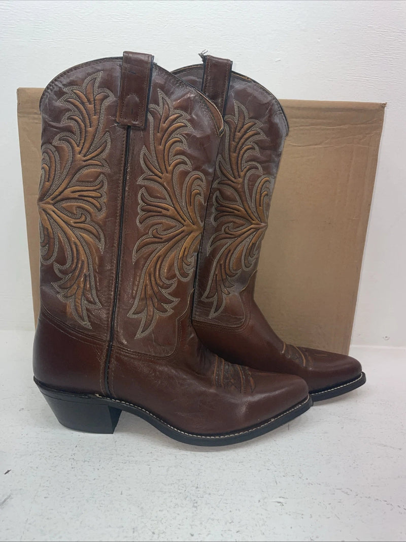 New Men’s Brown Texas Brand Cowboy Boots. 6204 9.5 9 1/2 D. 6-104
