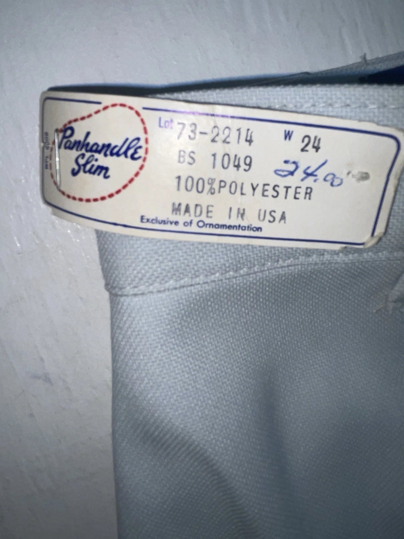 New Vintage Blue Panhandle Slim Polyester Pants #732214 XX-6