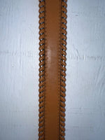 New Brown Genuine Leather Longhorn Weaved 32” Belt #82807 JJ-55