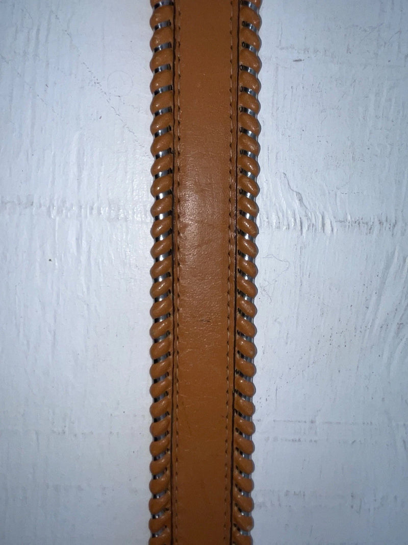 New Brown Genuine Leather Longhorn Weaved 32” Belt #82807 JJ-55