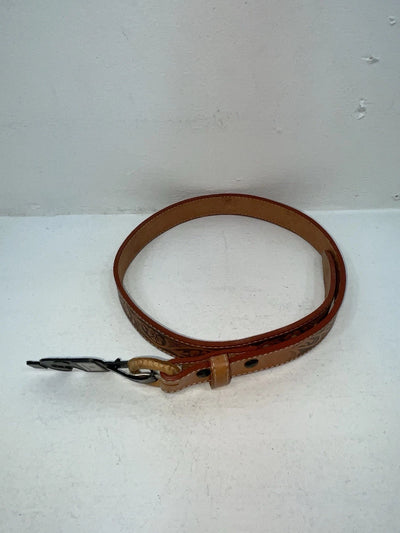 New Brown Genuine Leather Western Express Tooled 28” Belt Z-57