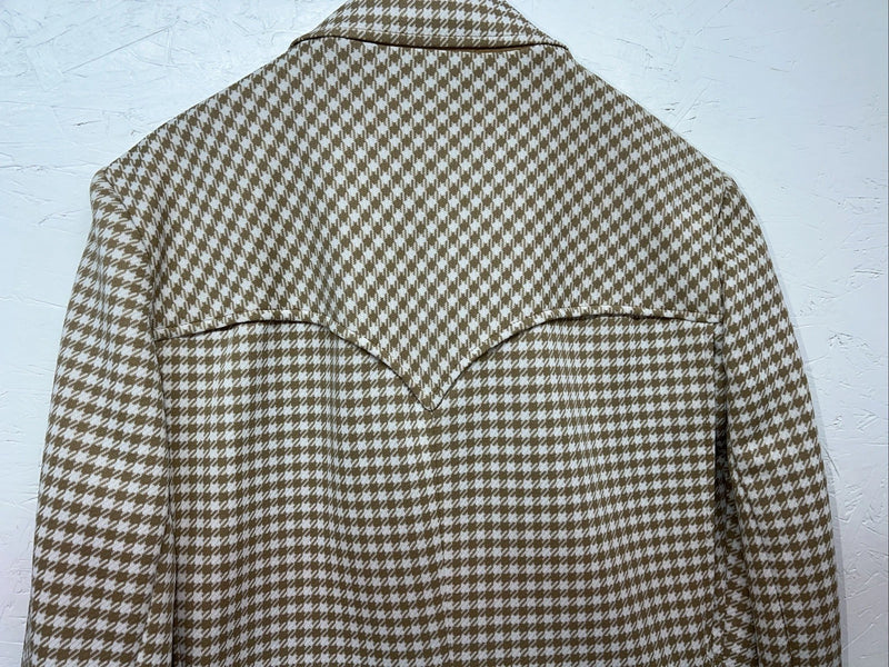 New Men’s Pioneer Wear Tan Plaid Suit Jacket 42 #589 V-604