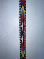New Black Genuine Leather Beaded 30” Belt Z-64