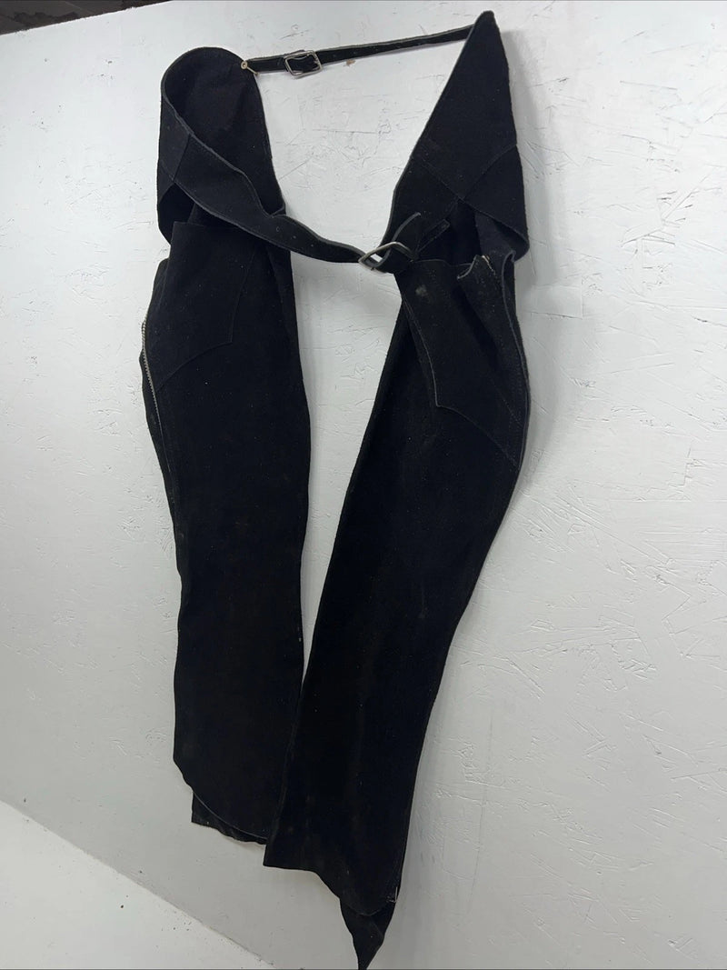 NOS Youth Black Show Chaps Adjustable Waist 42” N-34