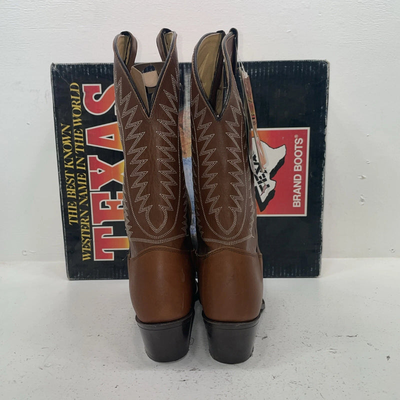 New Men’s Brown Texas Brand Cowboy Boots. 4501 9.5 9 1/2 M. 17-109