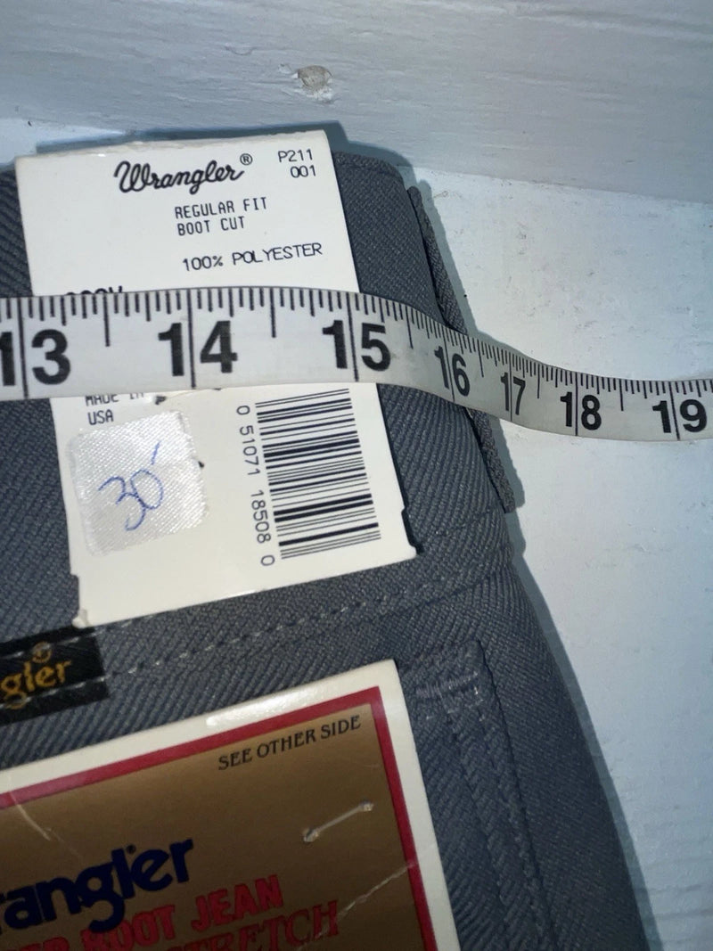 New Vintage Gray Wrangler Polyester Pants #82GY ZZ-35