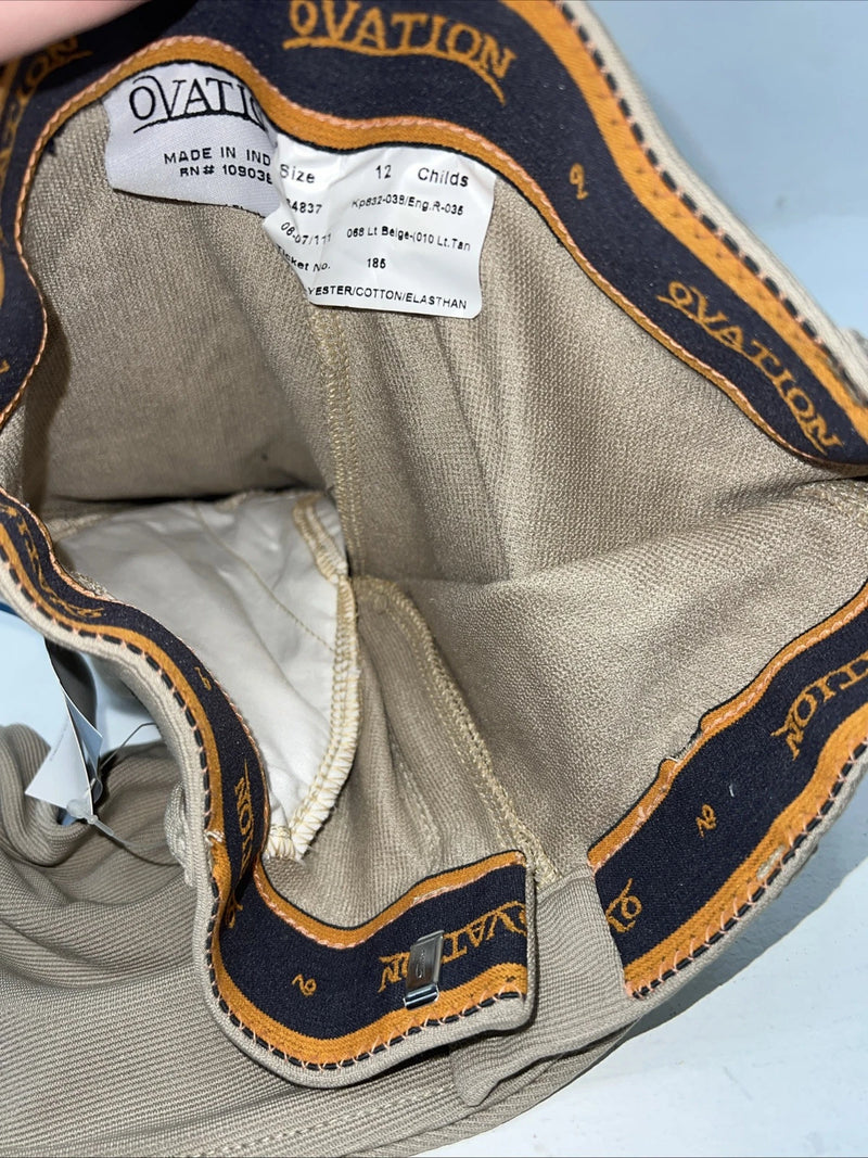 New Children’s Tan Ovation Fineline Knee Patch English Pants. 12 464837 D-49