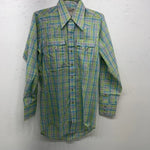 New Men’s Rockmount Multi Color Long Sleeve Pearl Snap 14.5 X 32 Small A-186