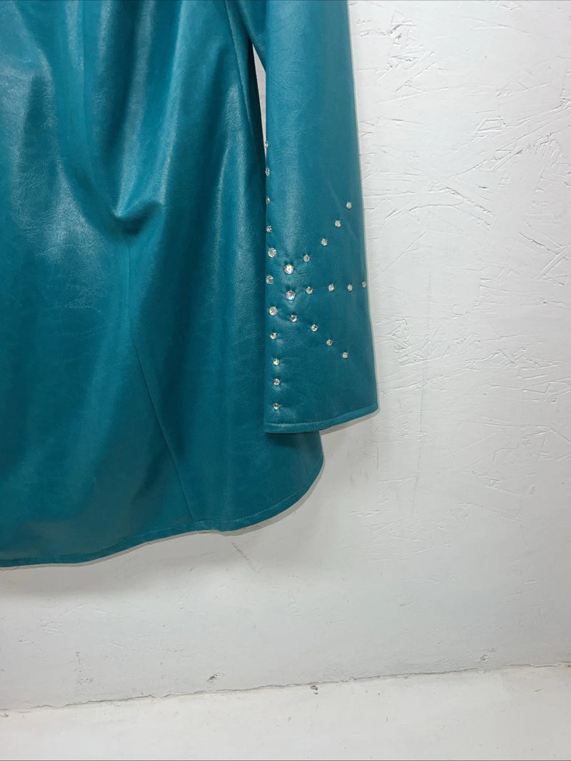 New Women’s Turquoise 1849 Authentic Ranchwear Western Show Jacket L UU-64