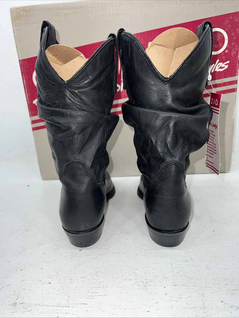 New Women’s Black Capezio Short Cowboy Boots. L630 6 M. 19-13