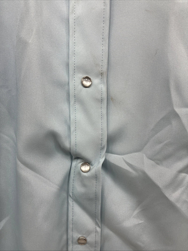 New Girls Dickson Jenkins Blue Long Sleeve Pearl Snap Size 32 CC-106