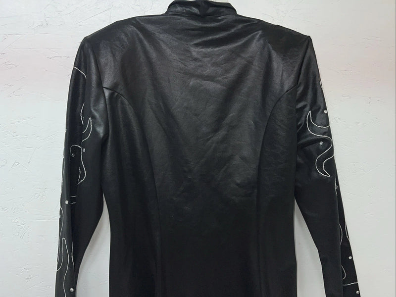 New Women’s Black 1849 Authentic Ranchwear Flame Western Show Jacket XL UU-61