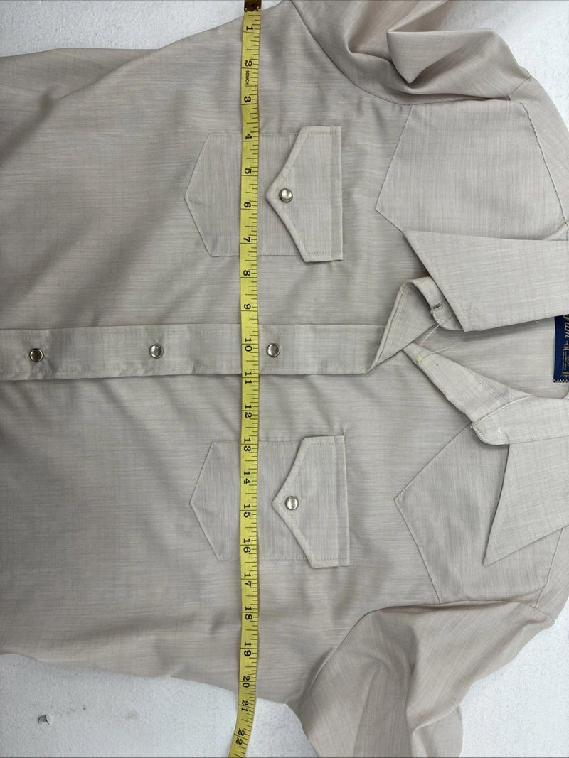 New Women’s Panhandle Slim Tan Long Sleeve Pearl Snap 16 GG-53