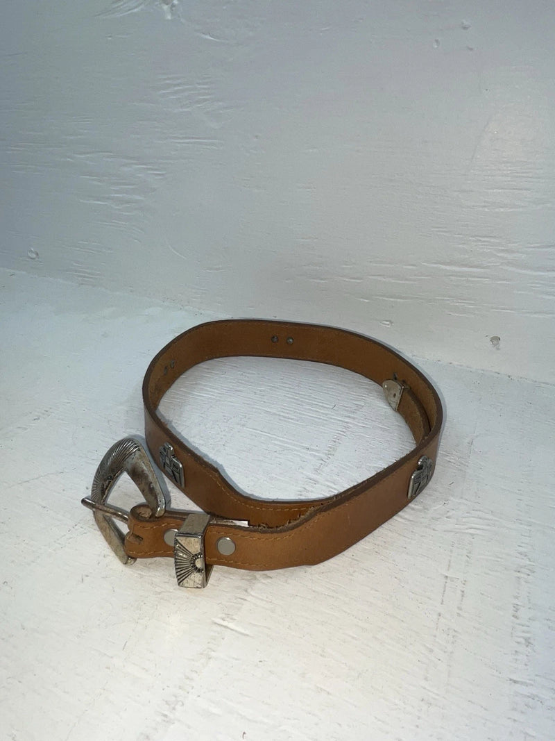 New Brown Genuine Leather Wrangler Animal Pendent 38” Belt #570111 NN-21