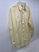 New Women’s H Bar C Yellow Long Sleeve Pearl Snap 16.5 X 34 XL II-36