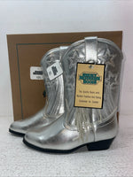 New Kids Silver With Fringe Smoky Mountain Cowboy Boots. 12.5 12 1/2. 23-19.