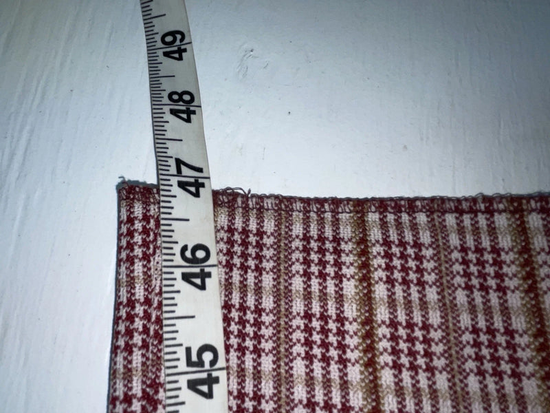 New Vintage Red Checkered Panhandle Slim Polyester Pants #8072 VV-107