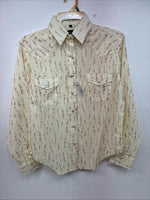New Women’s White Horse Yellow Floral Long Sleeve Floral Small DD-96
