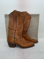 New Men’s Brown Texas Brand Cowboy Boots. M 134 9 D. 3-34