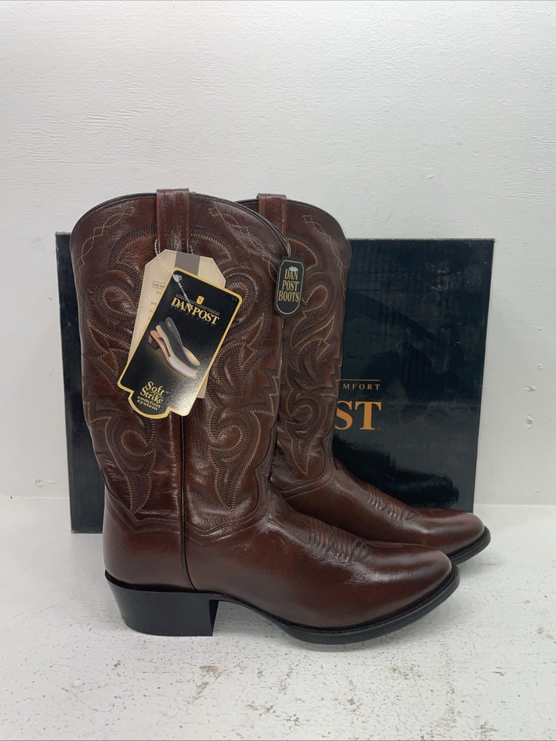 New Men’s Brown Dan Post Cowboy Boots. 2111 R 10 E W. 7-29