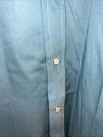 New Men’s Blue ELY cattleman Short Sleeve Pearl Snap Shirt. 16.5 Large G-71