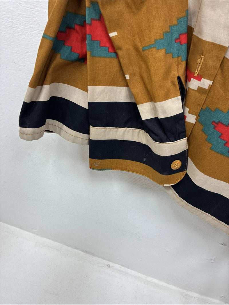 New Women’s Pioneer Wear Multicolor Design Long Sleeve Button Up Large MM-67